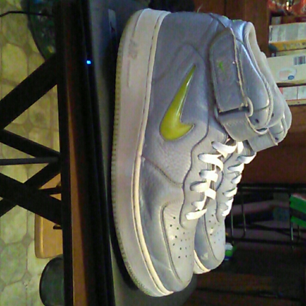 Grey Nike Air High Top Shoes